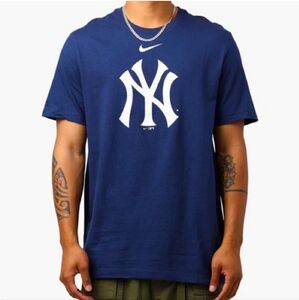 NIKE Midnight Navy MLB New York Yankees Fuse Large Logo T-Shirt